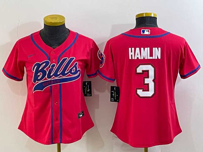 Women's Buffalo Bills #3 Damar Hamlin Red With Patch Cool Base Stitched Baseball Jersey,We sell and wholesale Women's Buffalo Bills #3 Damar Hamlin Red With Patch Cool Base Stitched Baseball Jersey on line form chian!